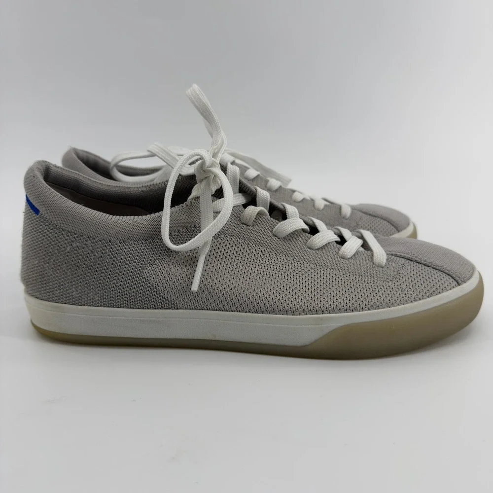 Rothys RS01 Mens Sneakers‎ Grey Knit Lace Up Low Top Shoes Size 9